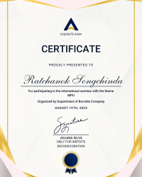 Beige & Navy Geometric Seminar Certificate